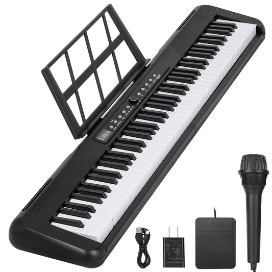 Crtynell Digital Piano 88 Key with Semi-Weighted Keys, Full-Size 88 Key Keyboard Piano for Beginner, with Power Adapter, Sustain Pedal, Bluetooth, MIDI, for Beginner Professional at Home, Stage