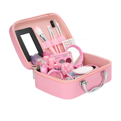 Kids Makeup Set for Girl Toys 5 7 Year Old Real Washable Makeup Kit with Cute Cosmetic Case Princess Gift Play Make Up Toys Makeup Vanities Gift for Toddler Kid Girls Birthday