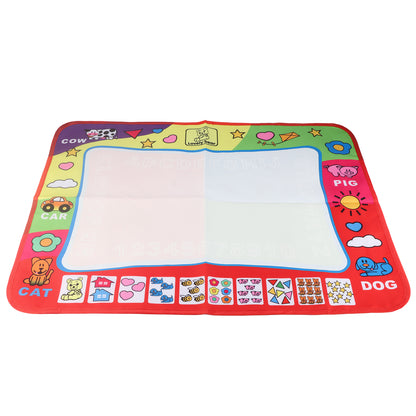 Magic Water Drawing Mat,4 Colors Water Painting Draw Writing Mat Kid Developmental Doodle Board Toy with Magic Pen