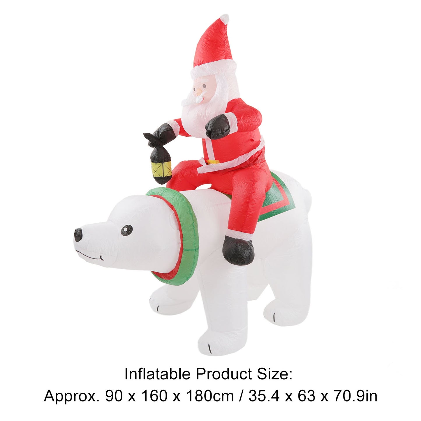 6FT Christmas Inflatables Santa Clause Riding Bear With Shaking Head Outdoor Decorations Clearance Blow Up Yard Decor With LED Lights For Xmas Holiday Party Indoor Garden Lawn