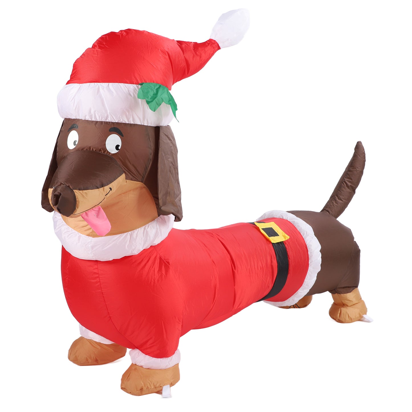 5FT Christmas Inflatables Dachshund Dog, Blow Up Yard Decoration Clearance With LED Lights Built-in For Holiday/Party/Yard/Garden Decoration