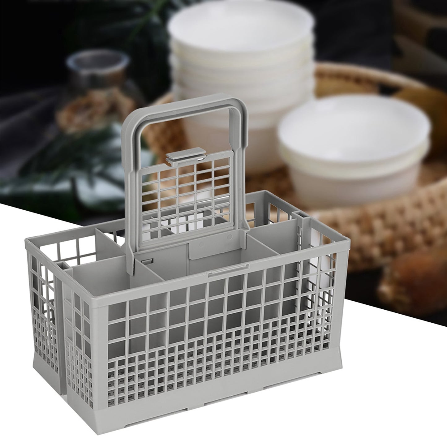 Dishwasher Basket, Universal With 8 Compartments Universal Cutlery Basket Firm  Dishwasher