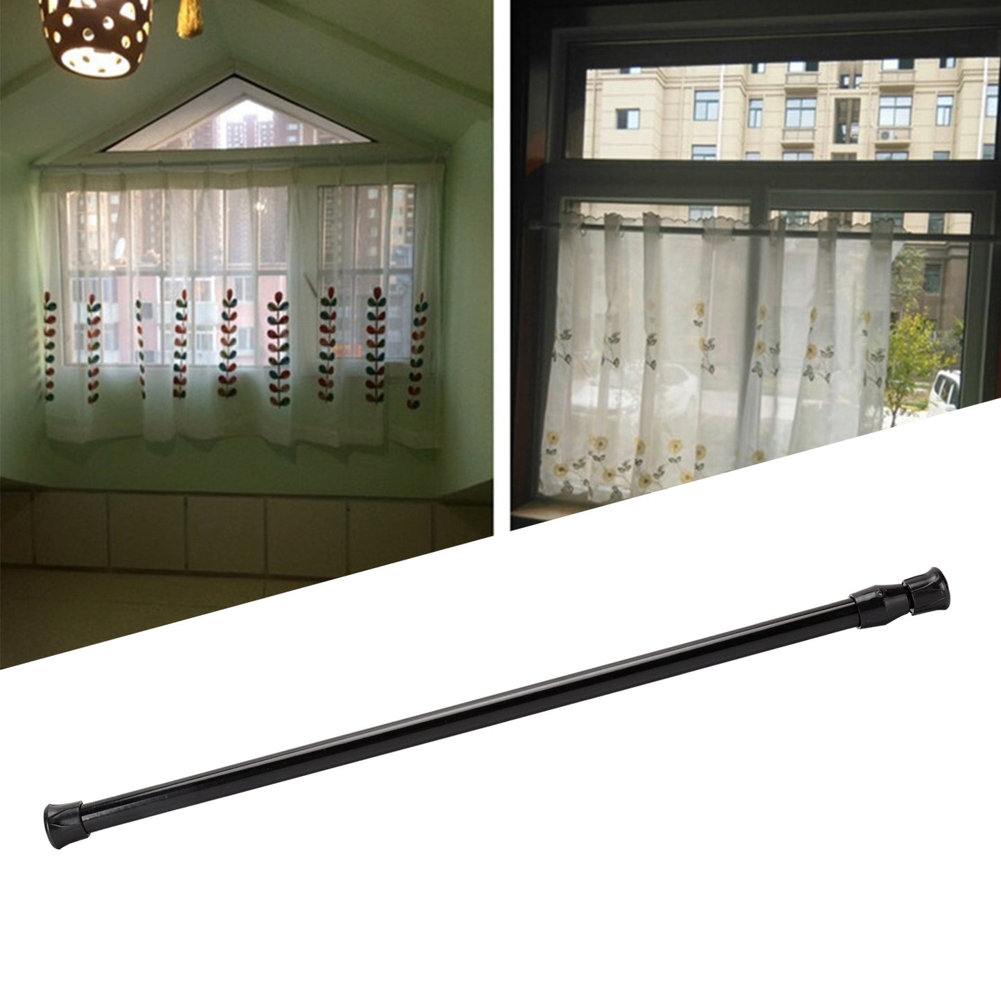 Telescopic Curtain Rod,Spring Tension Curtain Rods Short Tension Rod (40-70cm)