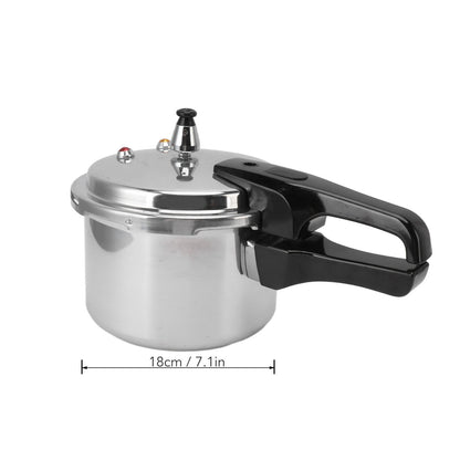 Aluminum Pressure Cooker, Food Grade 18cm Bottom 3L Aluminum Pressure Cooker Exquisite Workmanship Reliable Performance For Induction Cooker