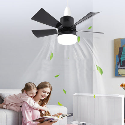 Ceiling Fan Light With Remote, Dimmable 3 Color Temp 3 Wind Speed 1H 2H 4H Timer, E26 Base Small Ceiling Fan, 5 Blades