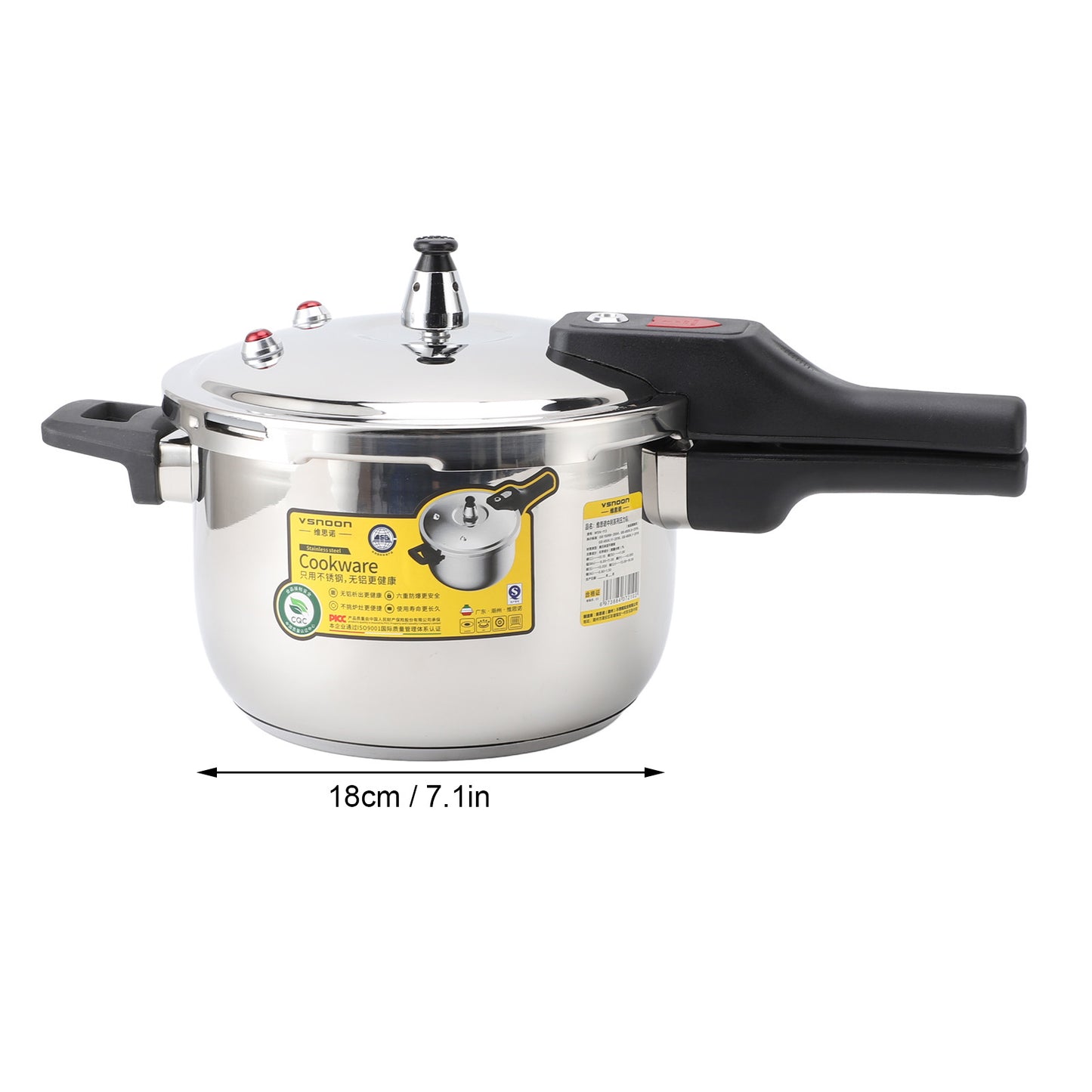 Stainless Steel Pressure Cooker, 2-6L Stainless Steel Pressure Cooker Cooking Various Foods For Induction Cooker