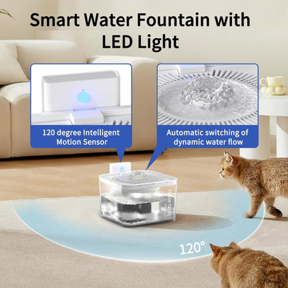 100oz/3L Pet Fountain,Cat Dog Automatic Water Fountain Dispenser, Cat Water Bowl W/ Filter