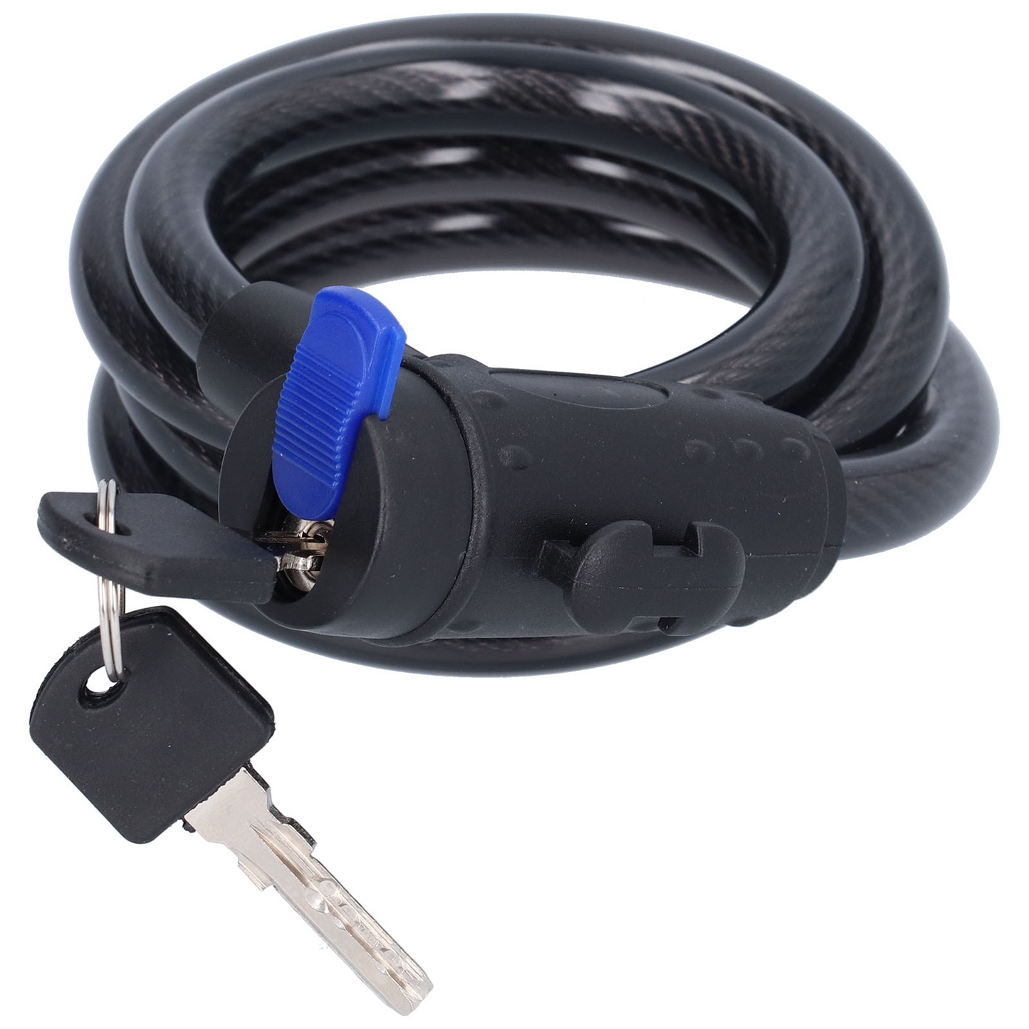 Bike Lock Cable Anti-Theft Steel Security Cable Lock Coiled Secure Keys for Bicycle Bikes