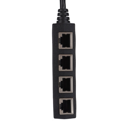 Zerone Ethernet Adapter,1 to 4 Port Cable Adapter,RJ45 Splitter Adapter 1 to 4 Port Transmission Excellent Connection Network Cable Adapter