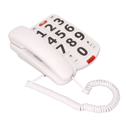 Big Button Phone for Seniors, Landline Corded Phone for Elderly, Adjustable Volume Large Key Wired Telephone for Visually Impaired/Hearing Damage Old People, Extra Loud Ringer