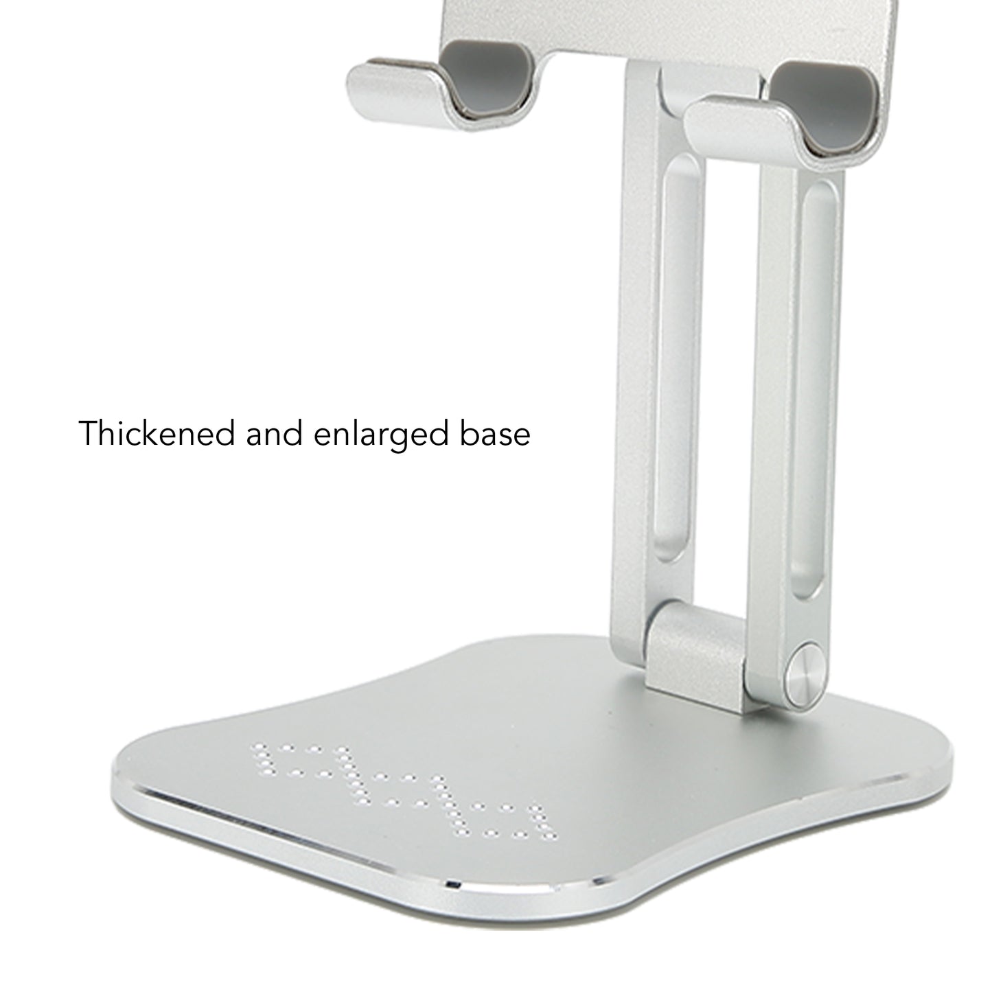 Tablet Stand for Desk Aluminum Alloy Foldable Tablet Holder with Heavy and Thickened Metal Base, Multi-Angles Adjustable Phone Holder Compatible for iPad, Universal Supports 4-13.3 Inches Tablet