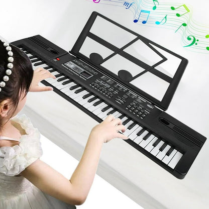 Portable USB Electronic Keyboard Piano 61 Keys With Microphone For Kids Adult