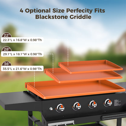 Crtynell Silicone Griddle Mat, Grill Cover，36" Griddle Mat Protective Cover for Blackstone 36 in Griddle, Heavy Duty Food Grade Silicone Mat