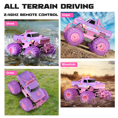 RC Cars for Water Land 1:16 Amphibious Remote Control Cars for Boys Girls 4-7, Waterproof Monster Truck All Terrain Off-Road Pool Toys Remote Control Boat Gifts for Kids Age 5 6 7 8 9 10