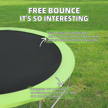 FAGINEY 12FT Trampoline High-Durability Safe and Large Backyard Trampoline with Enclosure Net and Ladder, Perfect for Kids and Adults, 400lbs Weight capacity - Ideal for Outdoor Fun and Exercise