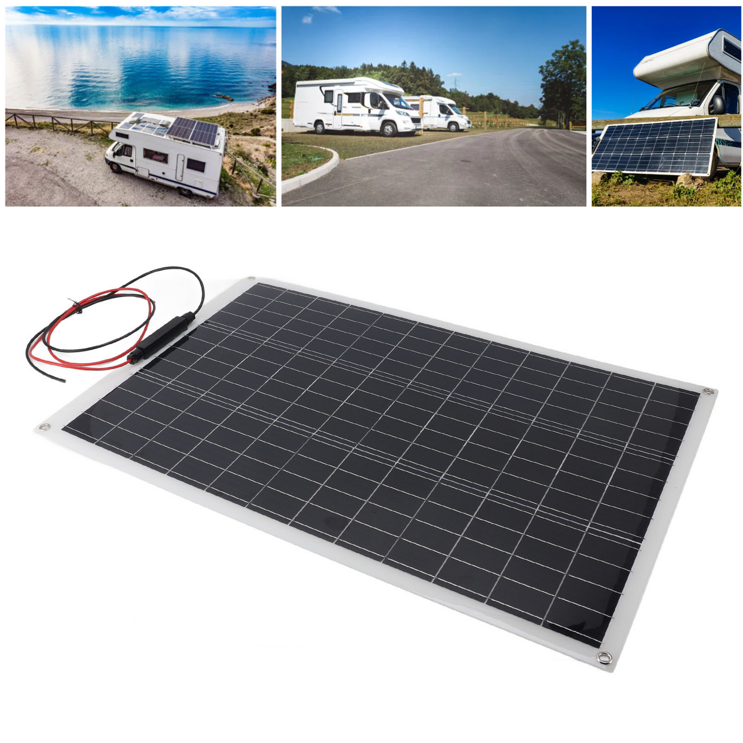 300 Watts Solar Panel Kit, High Efficiency Battery Charger with 50A Controller, 15"x11" Portable Waterproof Solar Panel Set, Backup Power Emergency Power Supply for Camp RV Home Boat Caravan Rooftop