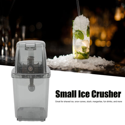 Manual Ice Crusher, Fast Ice Crusher Shaver Household For Parties Grey