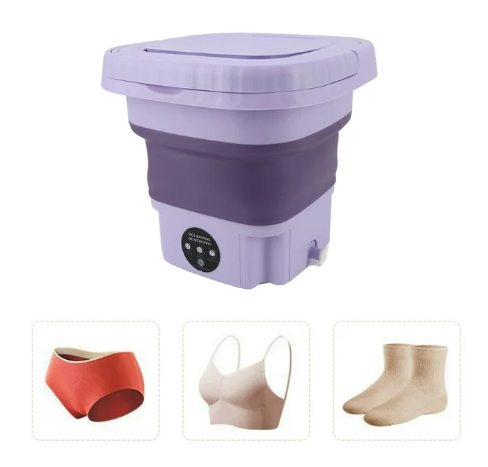 Portable Washing Machine, 11L Compact 3 Modes Automatic Foldable Bucket Washing Machine, Mini Washer and Dryer with High Capacity for Travel, Apartment, Camping & Rv