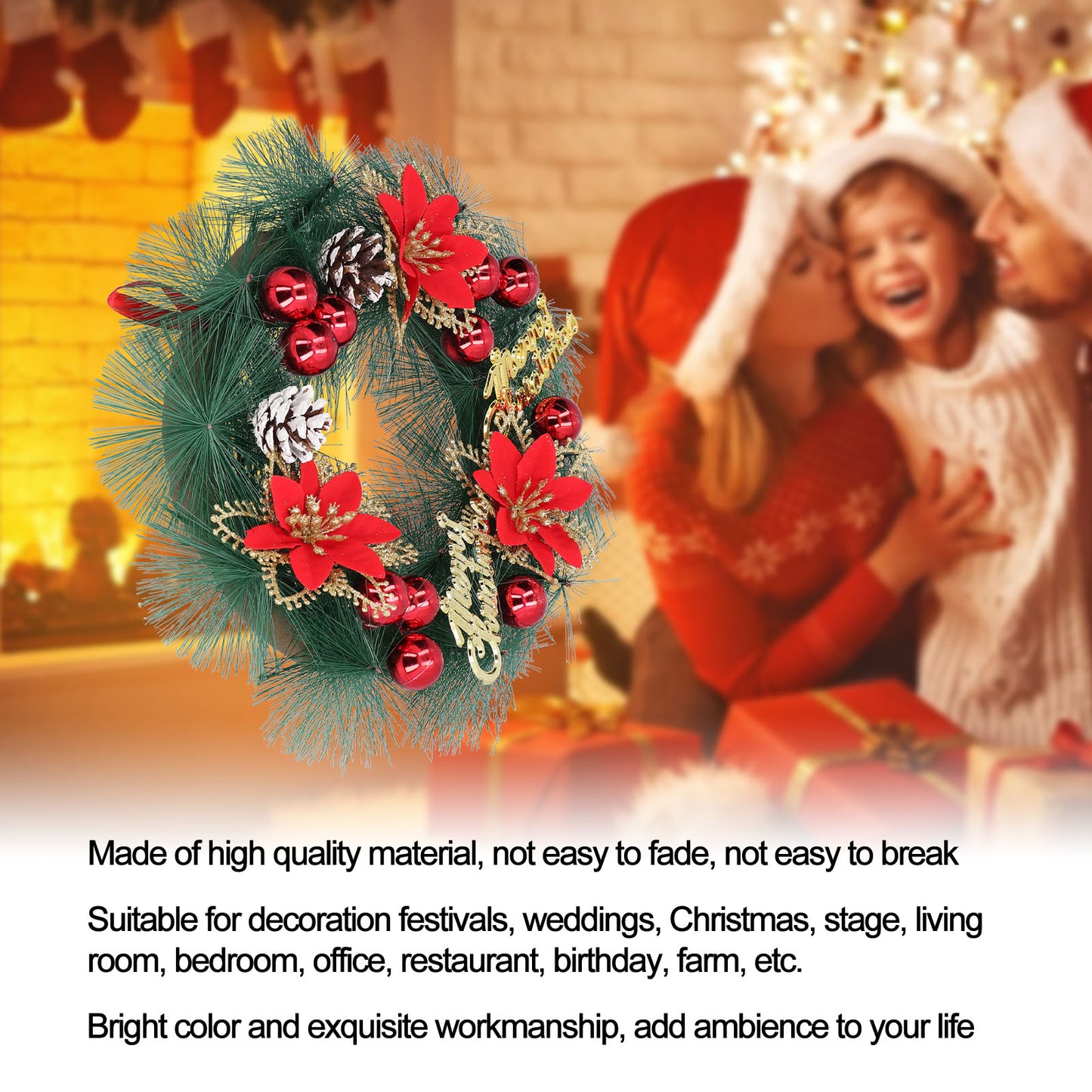 Christmas Garland Hanging Simulation Wreath