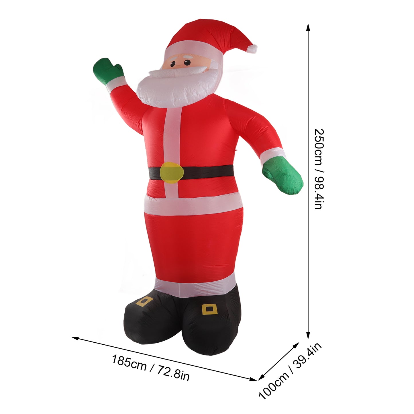 8.2ft Inflatable Santa Claus Christmas Yard Decoration With LED Lights Display