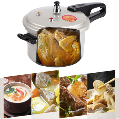 Aluminum Pressure Cooker With Steamed Layer, Fast Cooker Pot, , Explosion Proof For Gas Stove, Silver