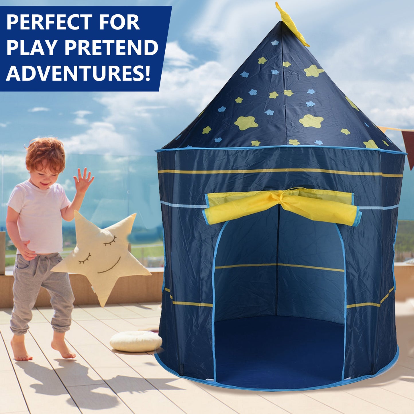 Baby Tent Pop up Kids Play Tent Indoor Outdoor Portable Foldable Princess Castle Play Tent Birthday Gifts for Toddler Ages 1-3 Boys Girls