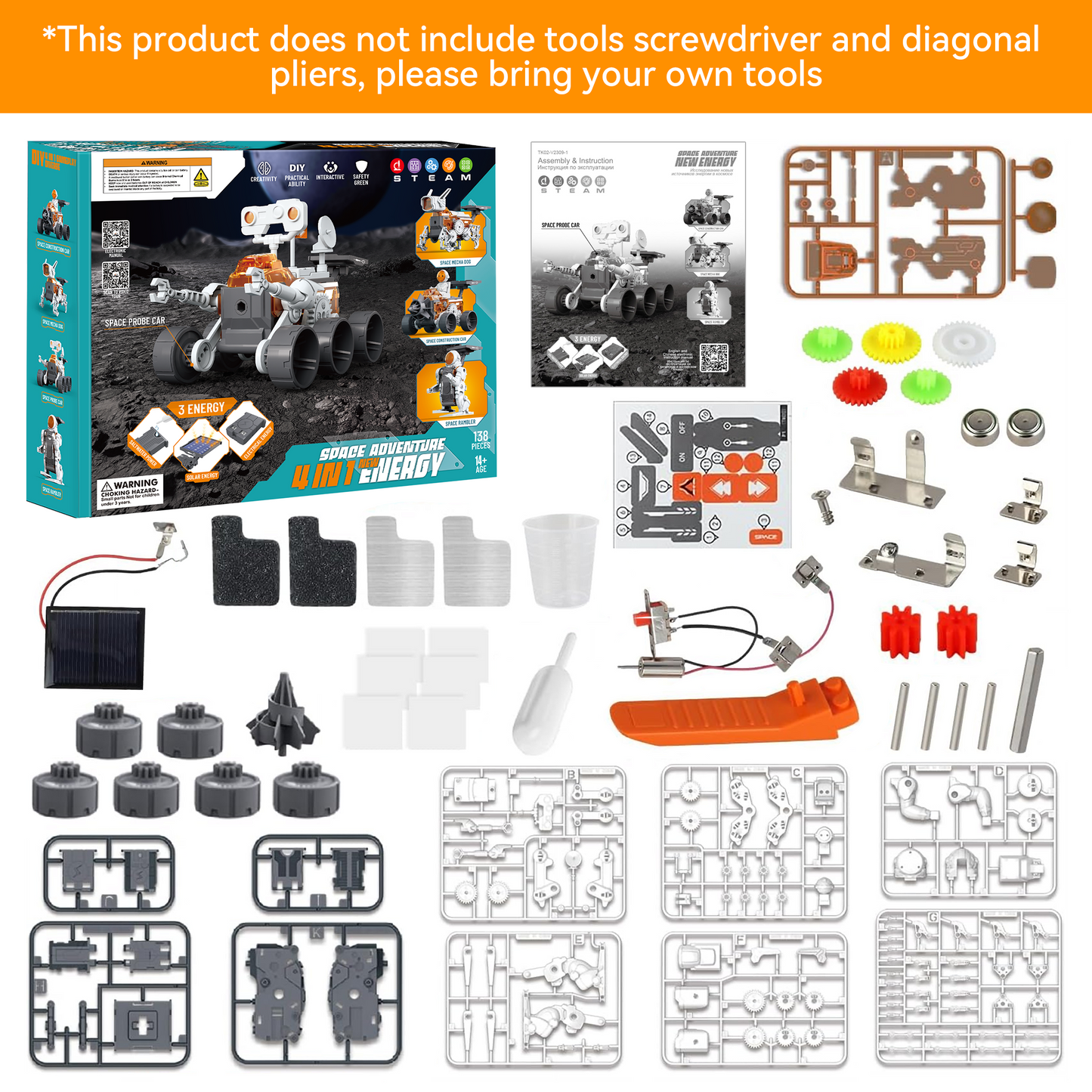 STEM Solar Power Robots Toy for Kids Age 8-12, 4-In-1 3 Energy Robot Building Kit 5-7, DIY STEM Robotic Toys Science Experiments Activities Engineering Projects Gifts for 6 7 8 9 10 11 12+ Boys Girls