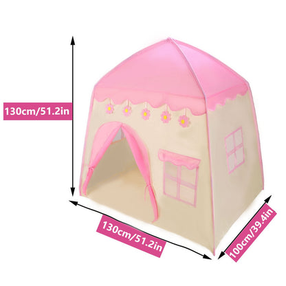 Play Tent for Girls Princess Castle Playhouse Pink Play Tent with Carry Bag Indoor Outdoor Castle Tent for Girls Boys Aged 1 2 3 4 Toddlers ( No Lights)