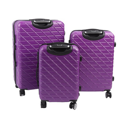 3 Piece Luggage Set Hardshell Expandable Lightweight Suitcase With TSA Lock Spinner Wheels Loading Bearing 330LBS, 20in24in28in.Purple