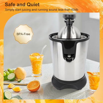 Fyydes Electric Citrus Juicer for Orange, Lemon, Grapefruit Juicer with Stainless Steel Filter and Professional Soft Grip Handle, 180W