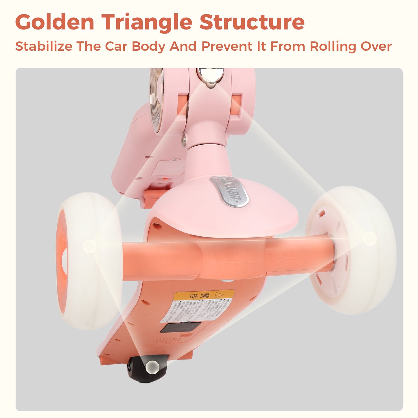 3 Wheel Scooter For Kids, 2-In-1 Folding Toddler Scooter ,Scooter With Adjustable Handlebar And Folding Seat, Ride On Toys With Music Led Lights Rear Brake For Boys Girls Ages 3-5 ,Kids Gift（Pink)