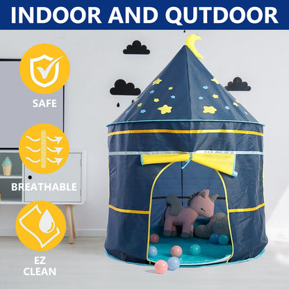 Baby Tent Pop up Kids Play Tent Indoor Outdoor Portable Foldable Princess Castle Play Tent Birthday Gifts for Toddler Ages 1-3 Boys Girls