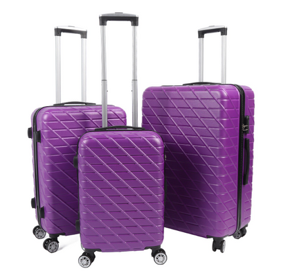 3 Piece Luggage Set Hardshell Expandable Lightweight Suitcase With TSA Lock Spinner Wheels Loading Bearing 330LBS, 20in24in28in.Purple