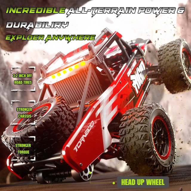 FAGINEY All Terrain Fast RC Cars 1:14 for Adults Kids 40MPH High Speed RC Trucks 4WD 2 Batteries 40 Mins Play Remote Control Car