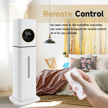 Humidifiers for Large Rooms, 8L/2.11Gal Top Fill Floor Humidifiers for Bedroom, Remote Control, Humidity Setting, Timer,Quiet, Aroma Box