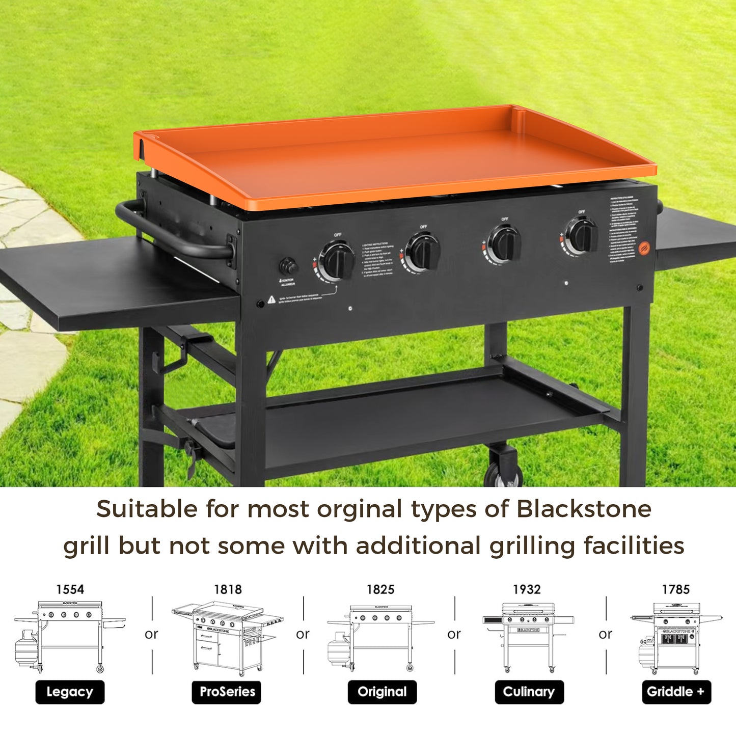 Crtynell Silicone Griddle Mat, Grill Cover，36" Griddle Mat Protective Cover for Blackstone 36 in Griddle, Heavy Duty Food Grade Silicone Mat