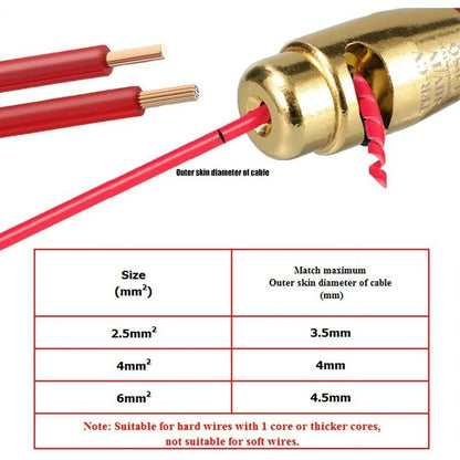 Crtynell Wire Stripping and Twisting Tool, 2024 Electric Wire Stripper Professional Electrician Portable Wire Nut Twister for Power Drill,Cable Quick Stripping and Connector