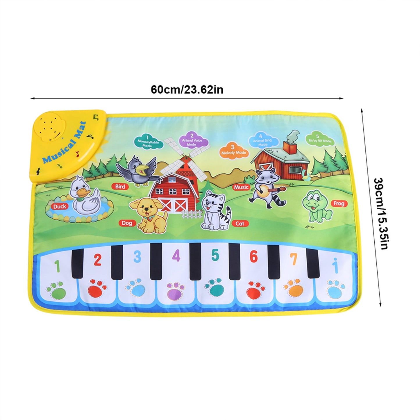 Crtynell Baby Music Mat Children Crawling Piano Carpet Educational Musical Toy Kids Gift