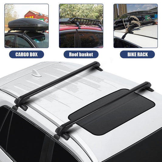 Universal Car Roof Rack, 2 pcs 43" Crossbar with Anti-Theft Lock for Suv/car Roof Cargo Carrier Rails