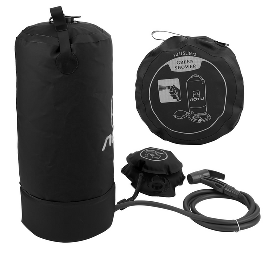 Portable Camping Shower, Leak Proof 3 Gallon Camping Shower with Foot Pump, Pressure Camping Shower Bag with Storage Bag,Easy Set up Large Water Inlet Outdoor Shower for Camping Beach Hiking Climbing