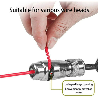 Crtynell Wire Stripping and Twisting Tool, 2024 Electric Wire Stripper Professional Electrician Portable Wire Nut Twister for Power Drill,Cable Quick Stripping and Connector