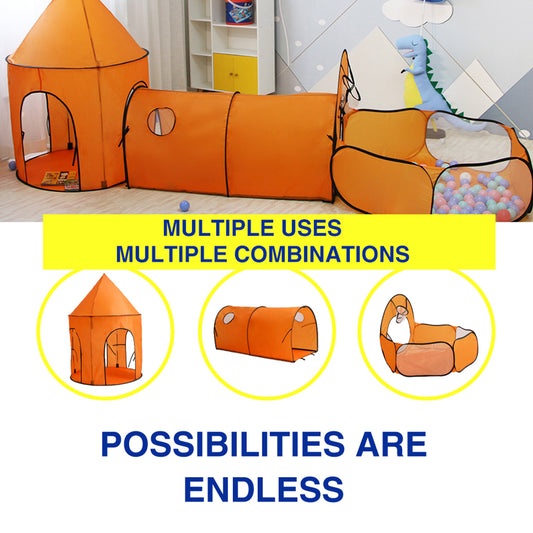 CHICIRIS Portable Children Playing Tent and Crawling Tunnel Indoor/Outdoor Foldable Playhouse,Foldable Playing Tent,Children Playing Tent