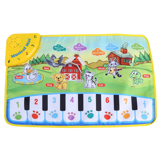 Crtynell Baby Music Mat Children Crawling Piano Carpet Educational Musical Toy Kids Gift