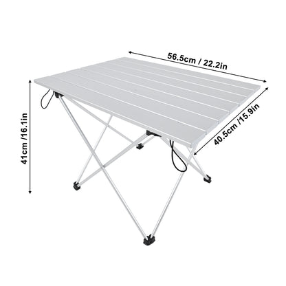 Folding Camping Table, Portable Aluminum Outdoor Foldable Table For Camping, Beach, Picnic Party