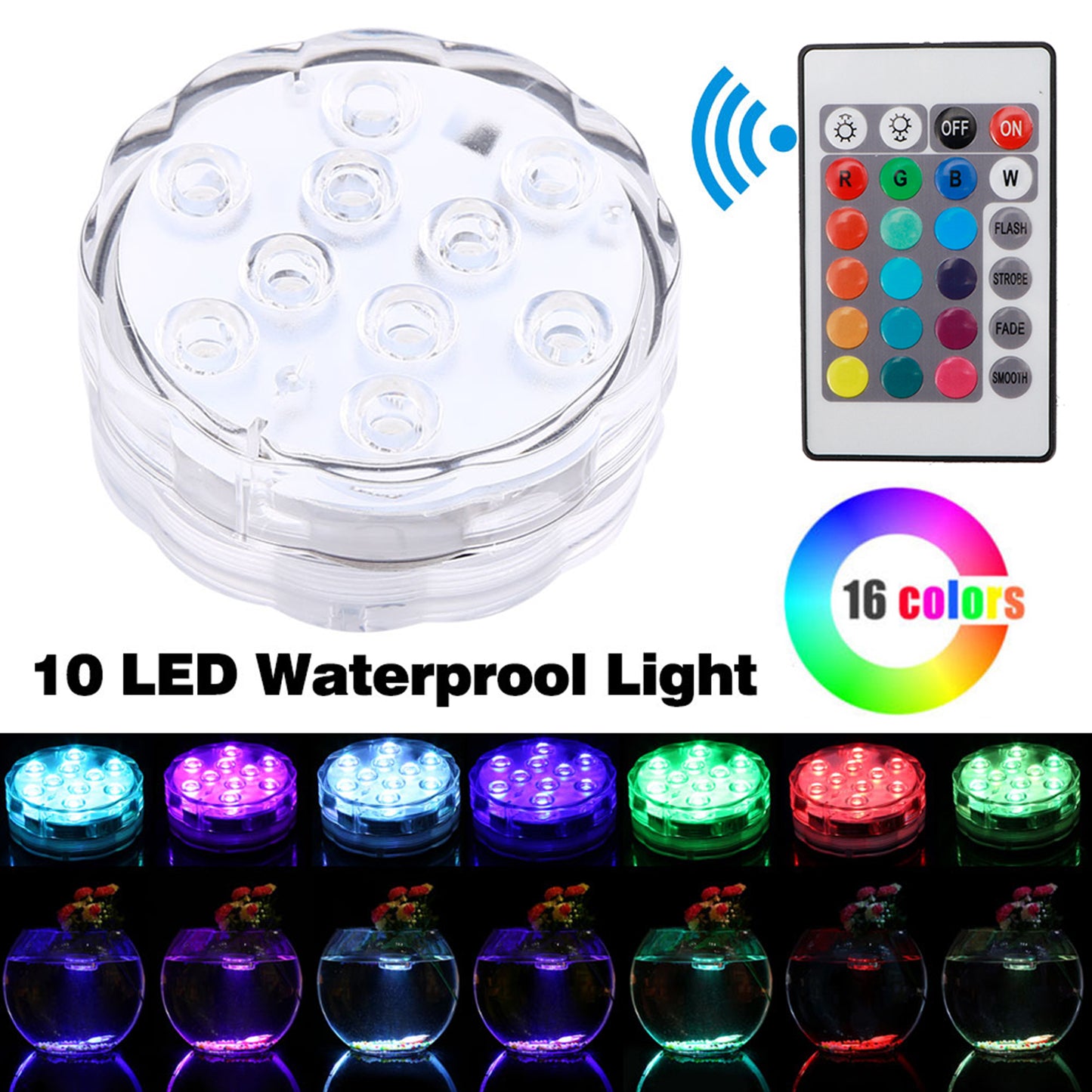 Submersible Light Waterproof Underwater Led Light Controlled&nbsp;Changing Lamp