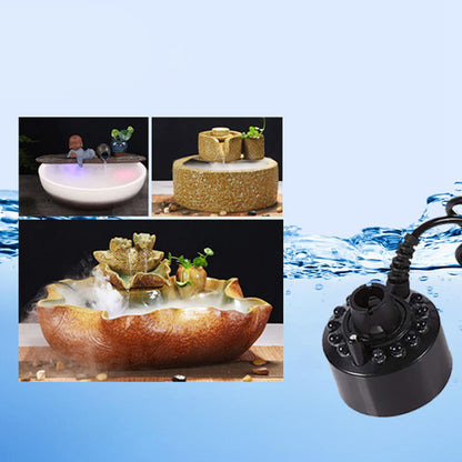 Color Changing 12 LED 24V Mist Maker Fogger Water Fountain Pond Fog Atomizer Air Humidifier Without USB Adapter