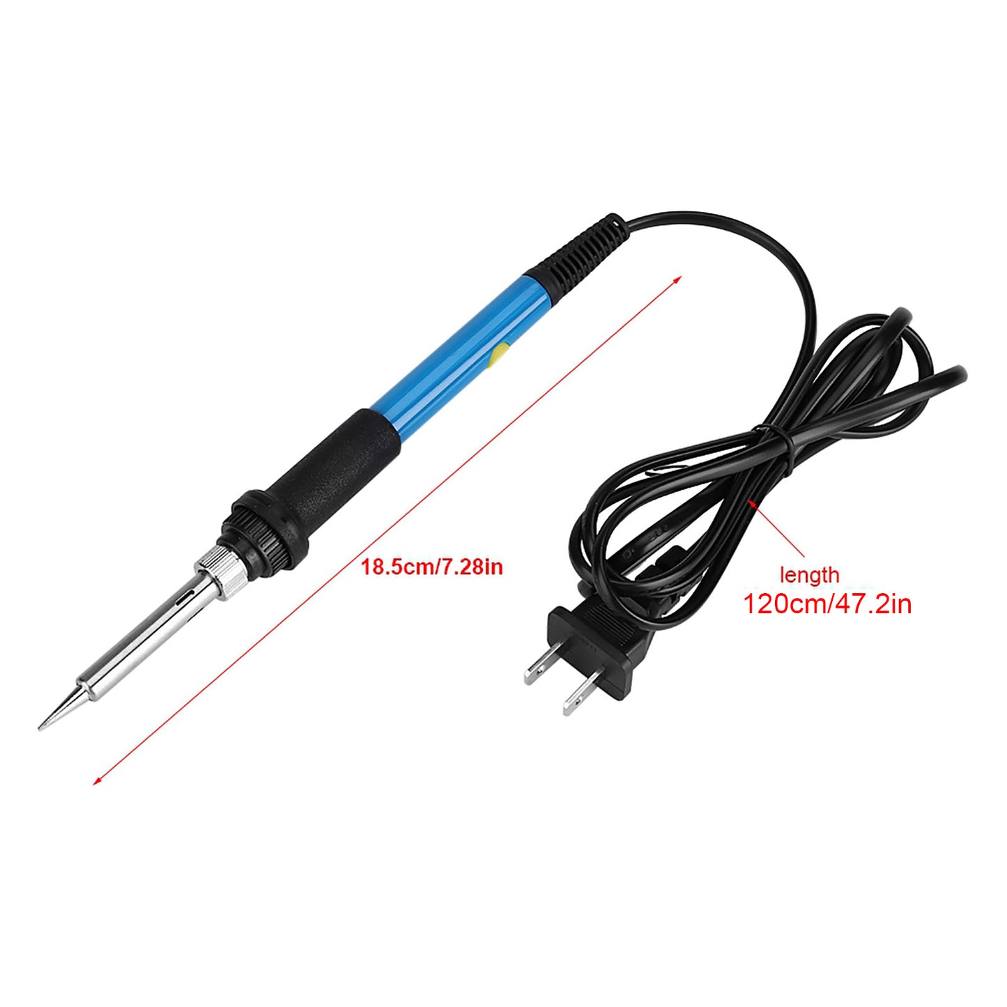 Electric Soldering Iron Adjustable Temperature Welding Hand Tool Insulated Handle 60W 110V US Plug