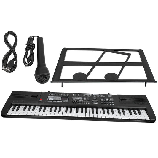 Portable USB Electronic Keyboard Piano 61 Keys With Microphone For Kids Adult