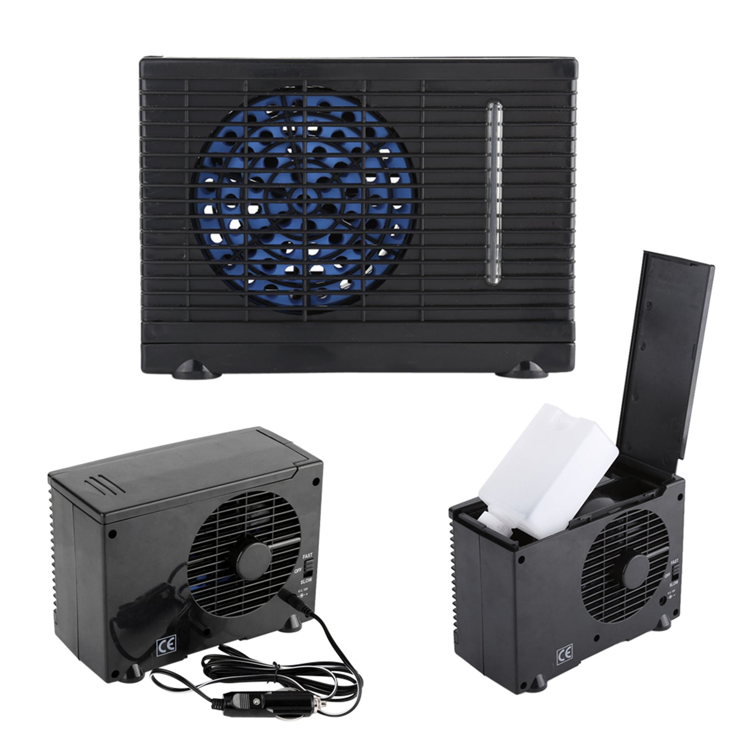 Portable 12V Car Truck Home Mini Air Conditioner Evaporative Water Cooler and Cooling Fan