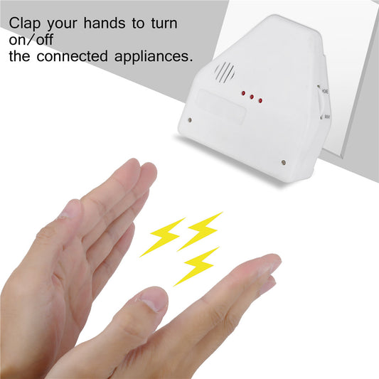 Sound Activated Switch,US Clap On Clap Off Sound Activated On/Off Switch by Hand Clap w/ 2 Outlets for Home Appliance